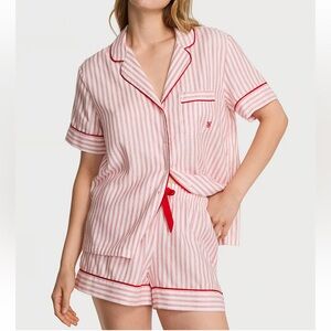 Red stripped Victorias secret pj set